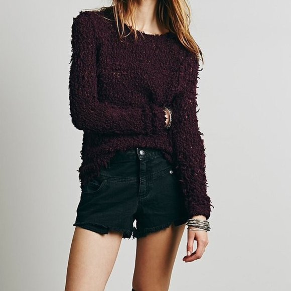 Free People Sweaters - Free People Fuzzy nubby knit pullover sweater Size small